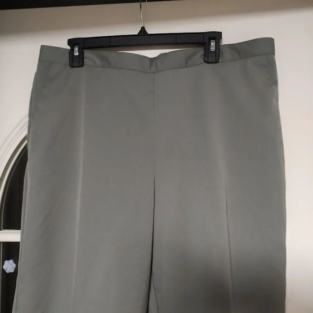 New Alfred Dunner Loire Valley Sage Classic Fit Proportioned Short Pants Size 18